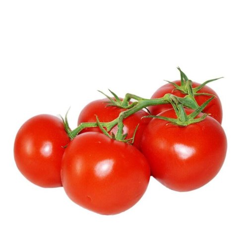 Pomodori a grappolo bio freschi coltivati con metodo biologico e raccolti a maturazione naturale