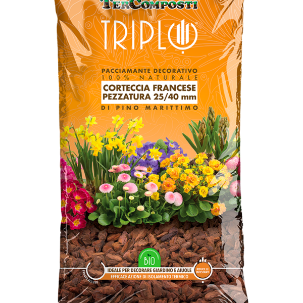 Corteccia Naturale Decorativa per Giardini e Aiuole – 60 Lt Tercomposti