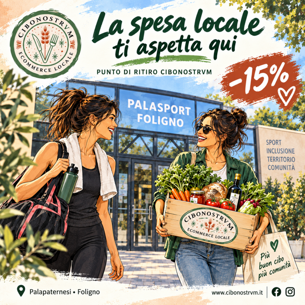 Punti di ritiro CiboNostrvm a Foligno e Perugia per la spesa locale